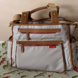 Skip Hop French Stripe Grand Central Diaper Bag